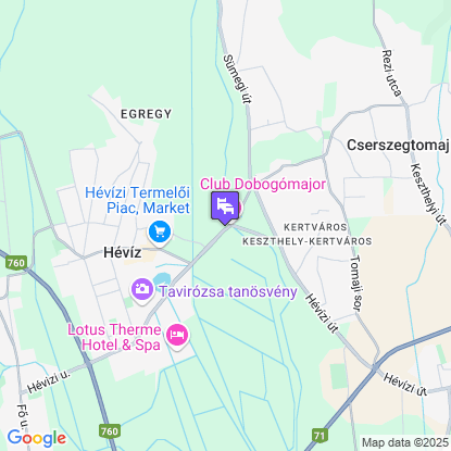 Club Dobogómajor a térképen