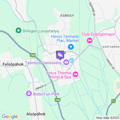 Ensana Thermal Hévíz a térképen