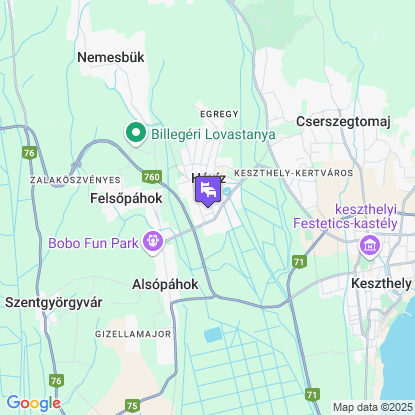 Hotel Napsugár Hévíz a térképen