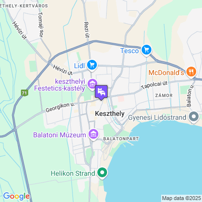 Monarchia Vendégház Keszthely a térképen